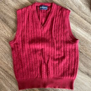 Fellsgate Men’s Red Cableknit Sweater Vest Large